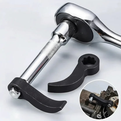 Bull Horn Pry Bar Adapter Head – 1/2-Inch Drive Axle Disassembly Tool for Ratchet Wrenches, Shaft Repair, Mechanics and Garage Maintenance