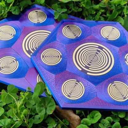 Polarizing Disk Energy Bowl – Multi-Frequency Oscillator Crystal Purification Decor for Meditation Spaces, Display and Relaxing Home Ambience
