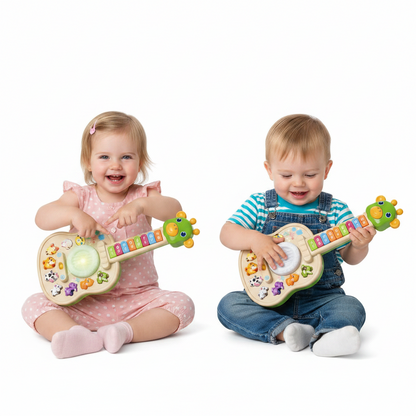 Electronic Giraffe Guitar Toy – Educational Baby Piano with Animal Sounds, Color Recognition, Lights and Melodies for Early Learning