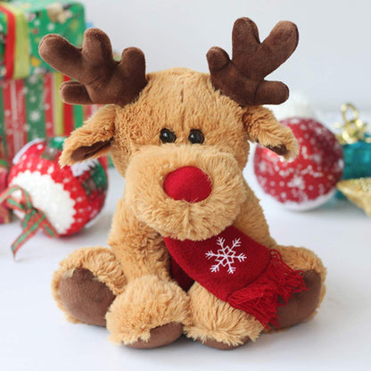 Christmas Reindeer Plush Toy - Soft Elk Doll Stuffed Animal Gift for Kids, Holiday Decor and Collectors