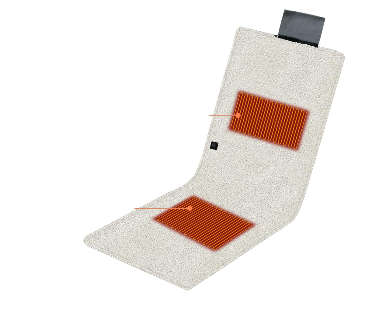 Electric Heated Sherpa Chair Pad - Adjustable Warming Cushion for Office Chairs, Sofas and Home Seating