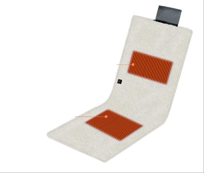 Electric Heated Sherpa Chair Pad - Adjustable Warming Cushion for Office Chairs, Sofas and Home Seating
