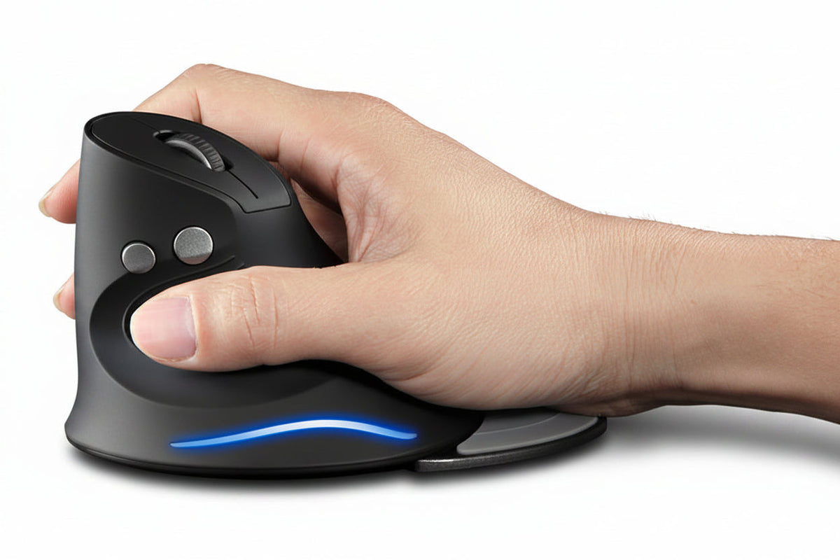 Vertical Wireless Gaming Mouse – Ergonomic 2.4GHz Optical Computer Mouse with Six Buttons and Adjustable DPI for PC and Laptop Use