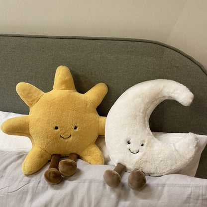Sun and Moon Throw Pillow – Soft Decorative Sofa Cushion for Living Room, Bedroom and Cozy Home Accent Styling