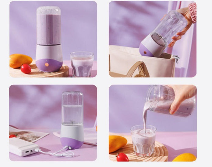 Portable USB Blender Cup – 500ml Rechargeable Juicer Bottle for Fresh Smoothies, Juice and Shakes at Home or Travel