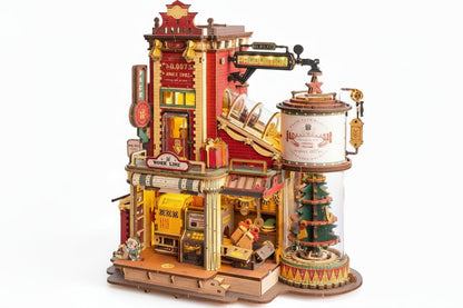 Christmas Wooden Music Box Puzzle – 3D DIY Model Kit with Musical Mechanism for Holiday Crafts, Display and Memorable Gifts