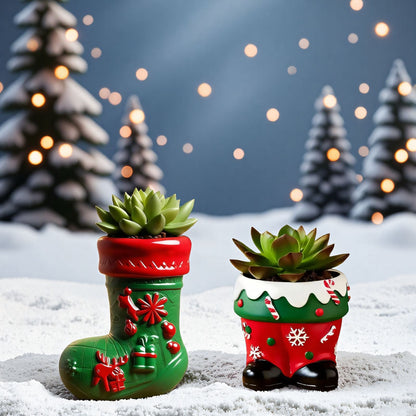 Christmas Silicone Epoxy Mold Set – DIY Candle Cup, Flower Pot and Resin Craft Mold for Holiday Handmade Decorations