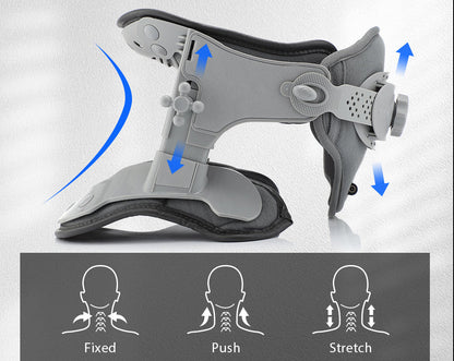 Heated Cervical Traction Collar – Adjustable Neck Stretch Device with Hot Compression for Spine Support and Pain Relief