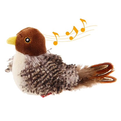 Interactive Electronic Cat Bird Toy – Automatic Chirping Feather Teaser for Indoor Cats Exercise and Mental Stimulation