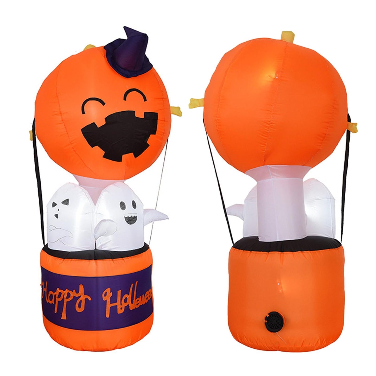 Halloween Inflatable Pumpkin Balloon - LED Devil Hot Air Decoration for Indoor Outdoor Yard and Party Displays