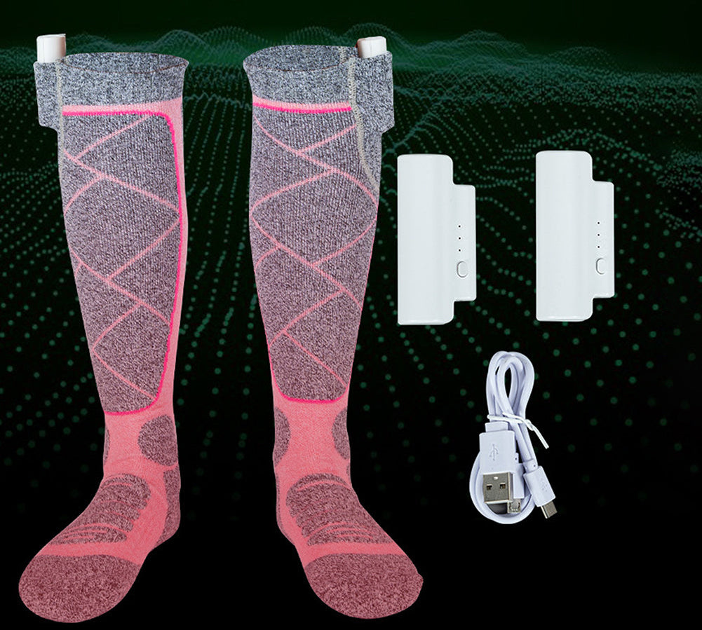 Electric Heated Winter Socks - Self Warming Thermal Socks for Skiing, Camping, Hiking and Cold Weather Protection