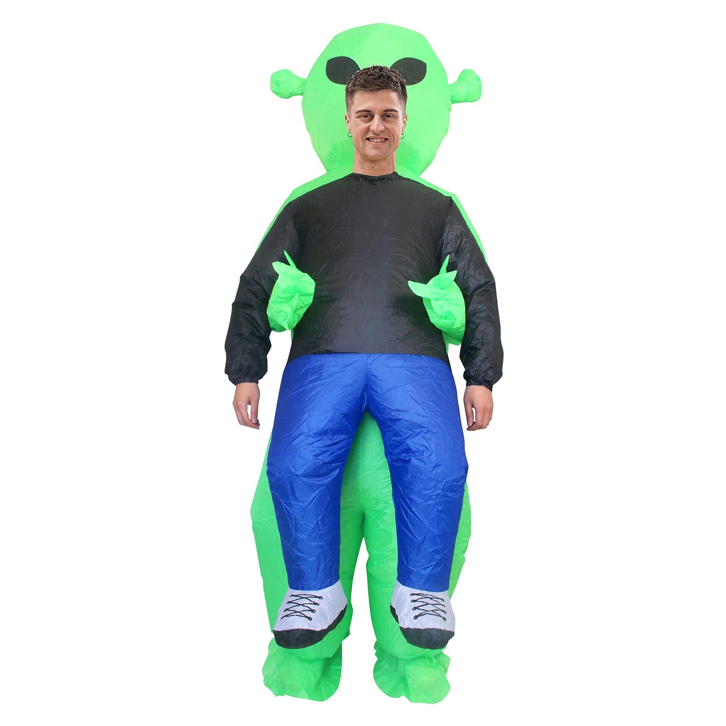 Inflatable Alien Costume for Kids - Funny Green Monster Cosplay Outfit for Halloween Parties and School Events