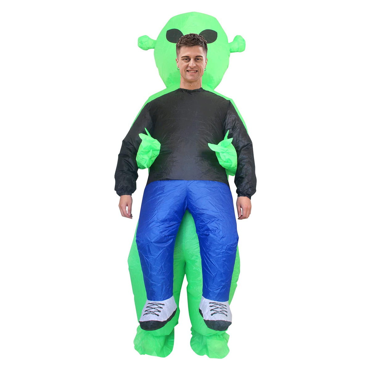 Inflatable Alien Costume for Kids - Funny Green Monster Cosplay Outfit for Halloween Parties and School Events