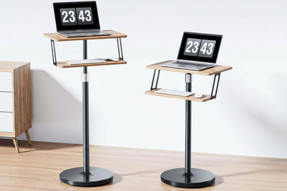 Adjustable Laptop Side Stand – Movable Height-Raising Computer Bracket for Home Office Workspaces, Vertical Storage and Ergonomic Positioning