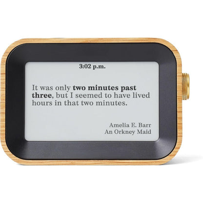 Literary Quote Clock – Unique Book Lover Wall Clock Displaying Inspiring Book Quotes Every Minute for Home Library Decor