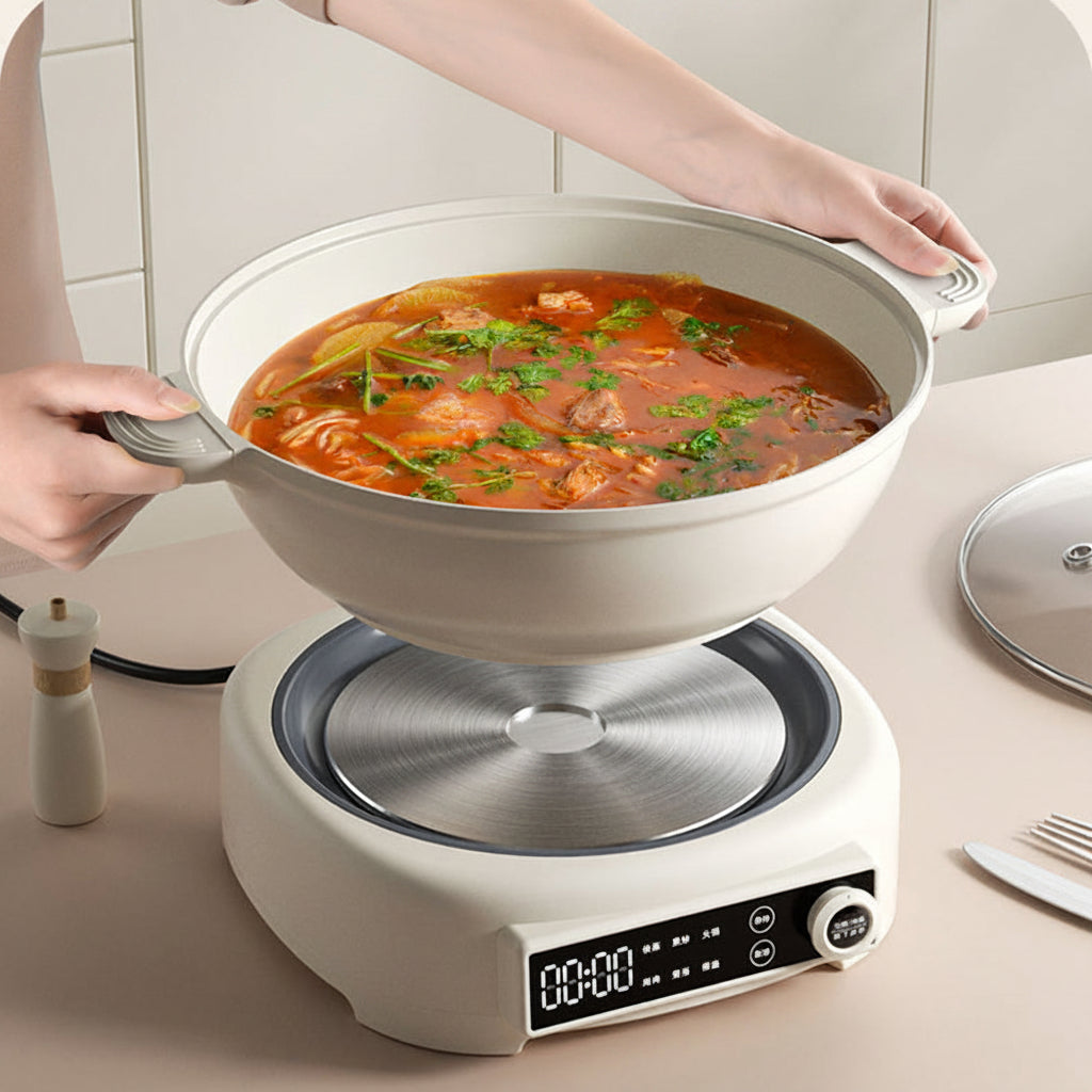 Multifunction Electric Hot Pot – 5L Steam Cooker Frying Pan and Kitchen Cooking Pot for Convenient Family Meals.