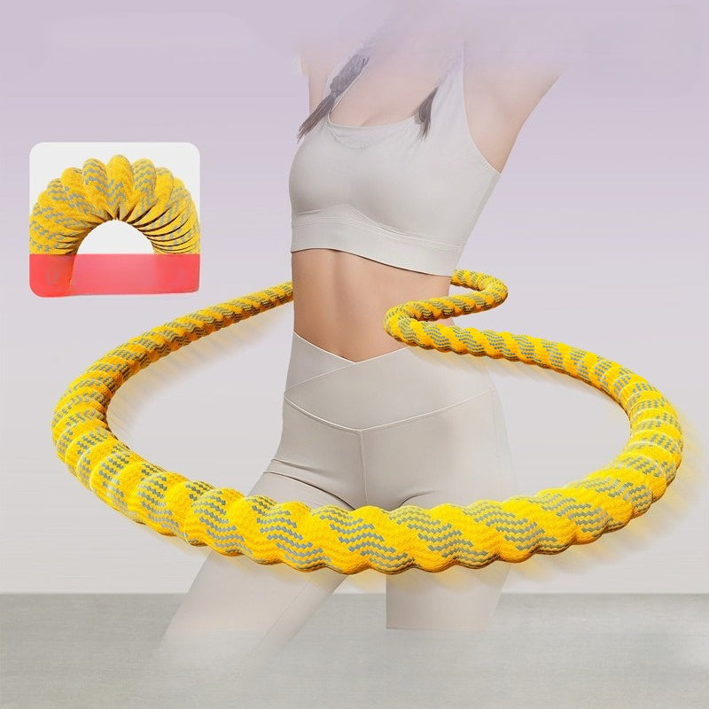 Soft Weighted Hula Hoop – Adjustable Waist Training Fitness Hoop for Belly Fat Workout and Home Exercise