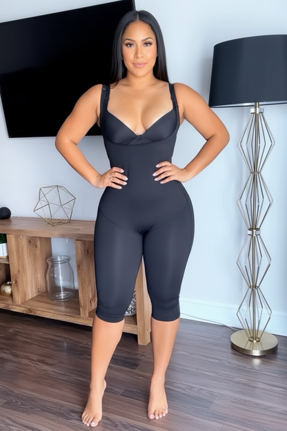 Colombian Faja Body Shaper – Sculpting High Waist Girdle with Tummy Control, Push-Up Compression and Knee Length Design for Women