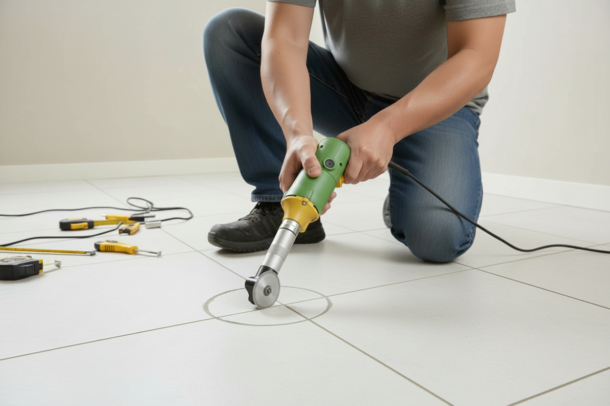 Electric Tile Seam Cleaner – 90° 165W Adjustable Grinder with 15000RPM Speed for Ceramic Joint Cleaning, Cutting and Precise Renovation Work