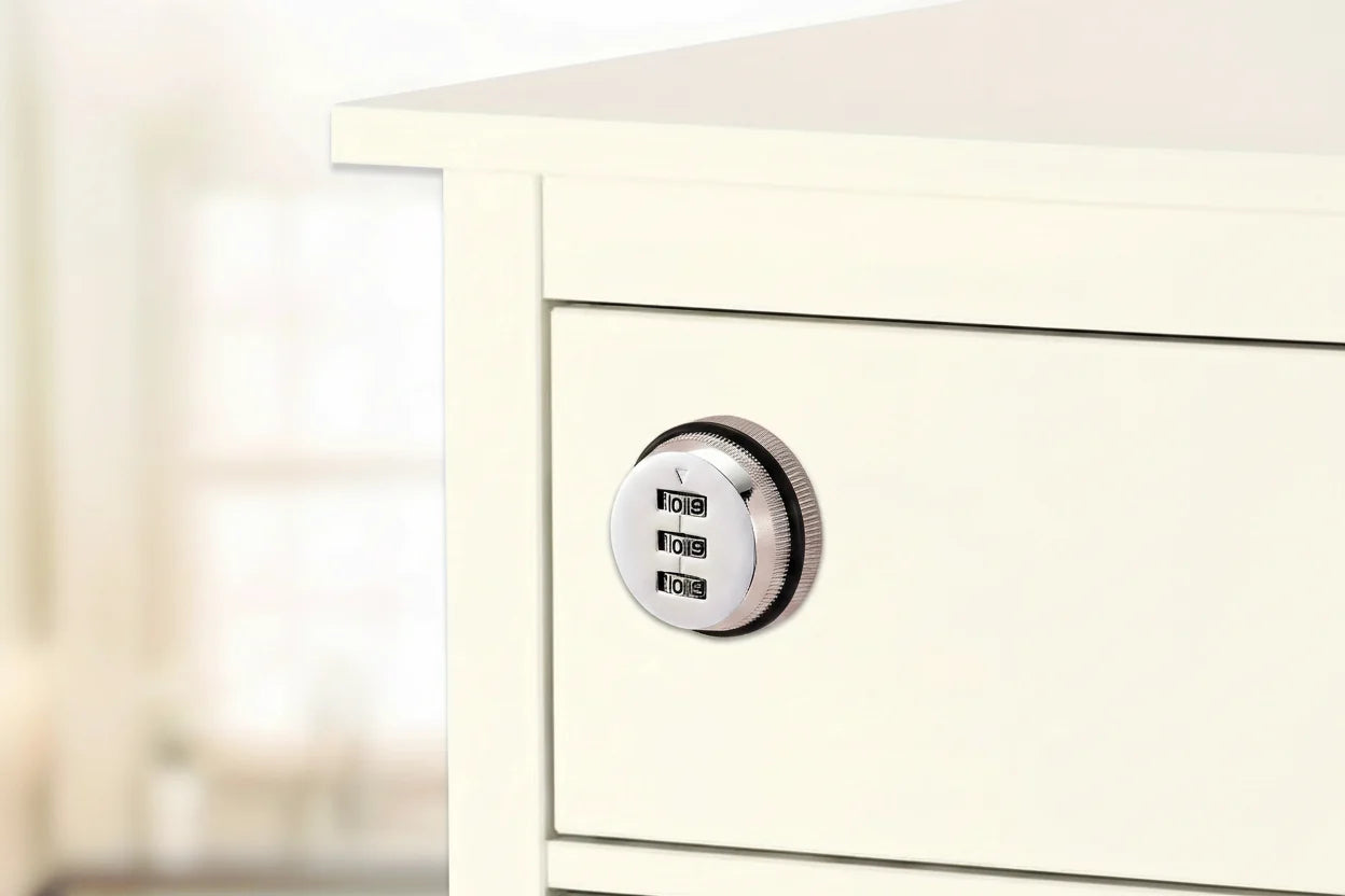 Combination Cam Lock – 3-Digit Keyless Zinc Alloy Cabinet and Drawer Security Lock for Mailboxes, Home Furniture and Storage Hardware
