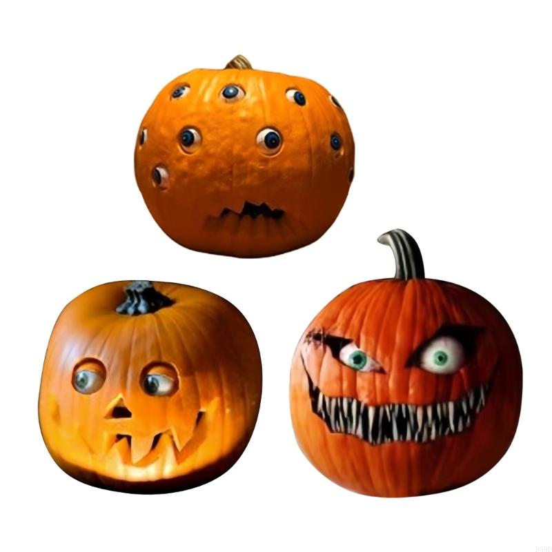 Animated Halloween Pumpkin Decoration - Scary Moving Eyes Pumpkin Prop for Haunted House Decor, Halloween Parties and Spooky Yard Displays