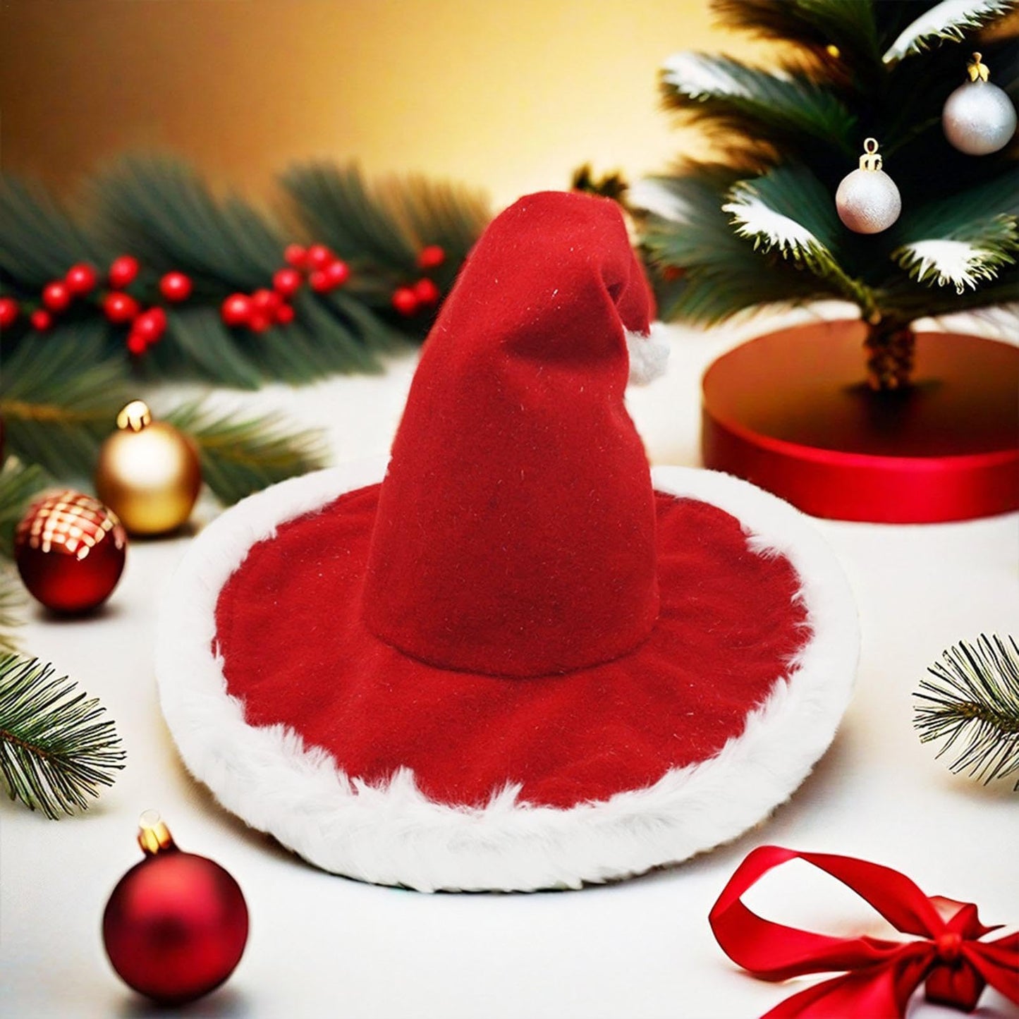 Luxury Santa Hat – Extra Thick Plush Christmas Cap for Adults, Holiday Parties and Festive Family Celebrations
