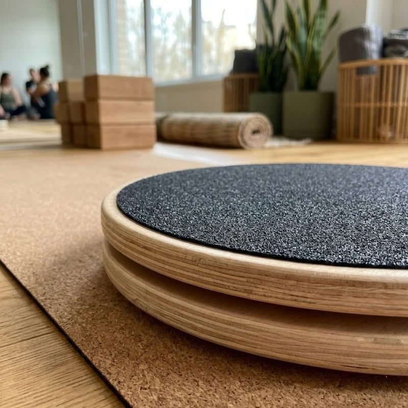 Wood Pilates Twist Board – Rotating Balance Disc for Core Training, Posture Correction, Yoga and Postpartum Recovery