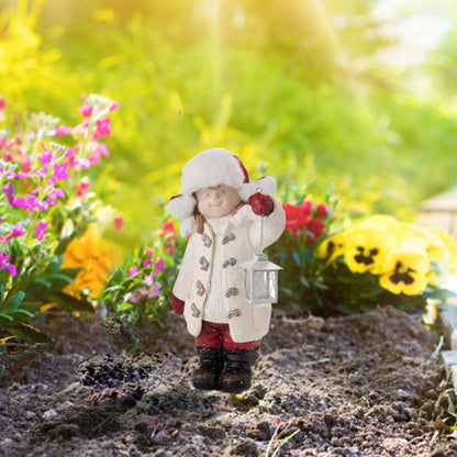 Christmas Lantern Figurine – Festive Kids Holiday Decoration with Lantern Design for Seasonal Displays