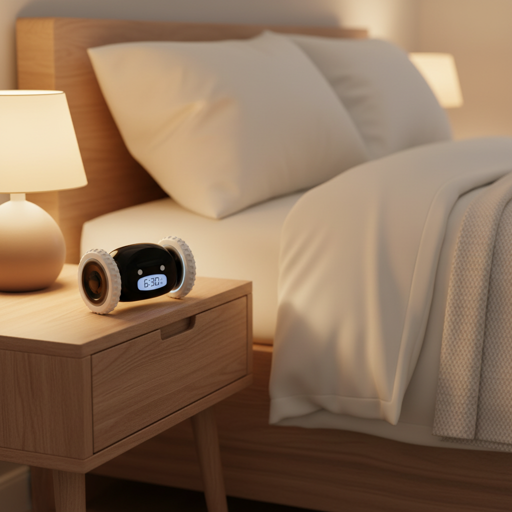 Run Away Alarm Clock - Rolling Clock for Heavy Sleepers, Kids, Teens and Adults Who Oversleep