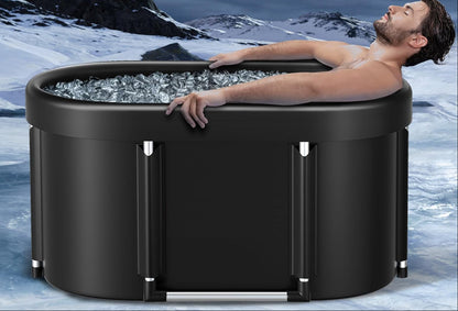 Large Ice Bath Tub – Portable Collapsible Cold Plunge with Upgraded Aluminum Frame for Athletes, Recovery, Outdoor Gardens, Gyms and Home Wellness