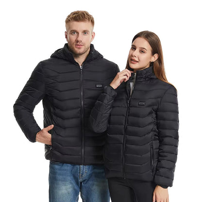 Men's USB Heated Jacket - Winter Thermal Coat with Electric Heating Technology for Outdoor Activities and Travel