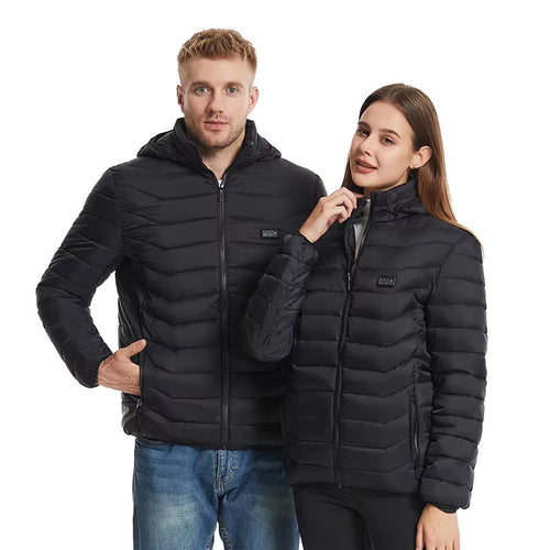 Men's USB Heated Jacket - Winter Thermal Coat with Electric Heating Technology for Outdoor Activities and Travel