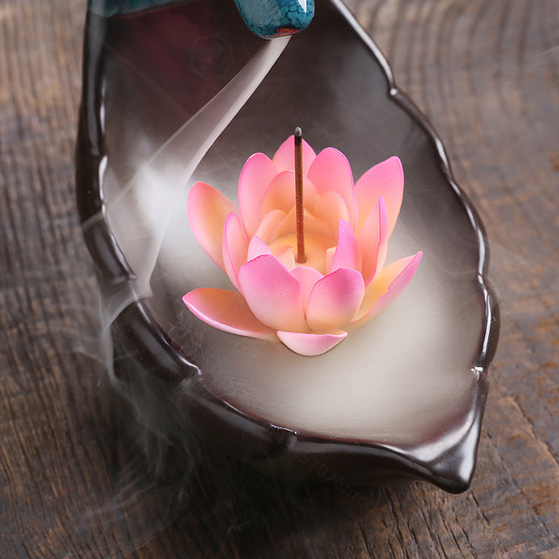 Nordic Deer Ceramic Backflow Incense Burner – Modern Home Decor Aromatherapy Ornament for Living Room, Bedroom and Meditation Spaces