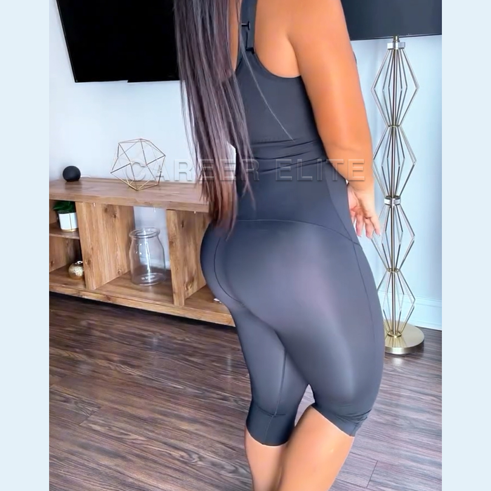 Colombian Faja Body Shaper – Sculpting High Waist Girdle with Tummy Control, Push-Up Compression and Knee Length Design for Women