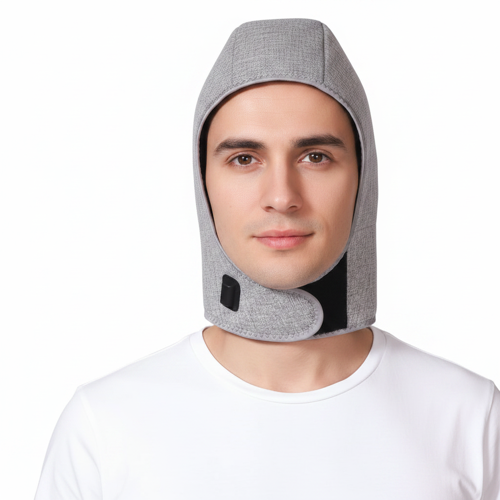 Red Light Heating Hat – Warm Head and Neck Relaxation Cap for Soothing Comfort, Stress Relief and Calming At-Home Rest Sessions