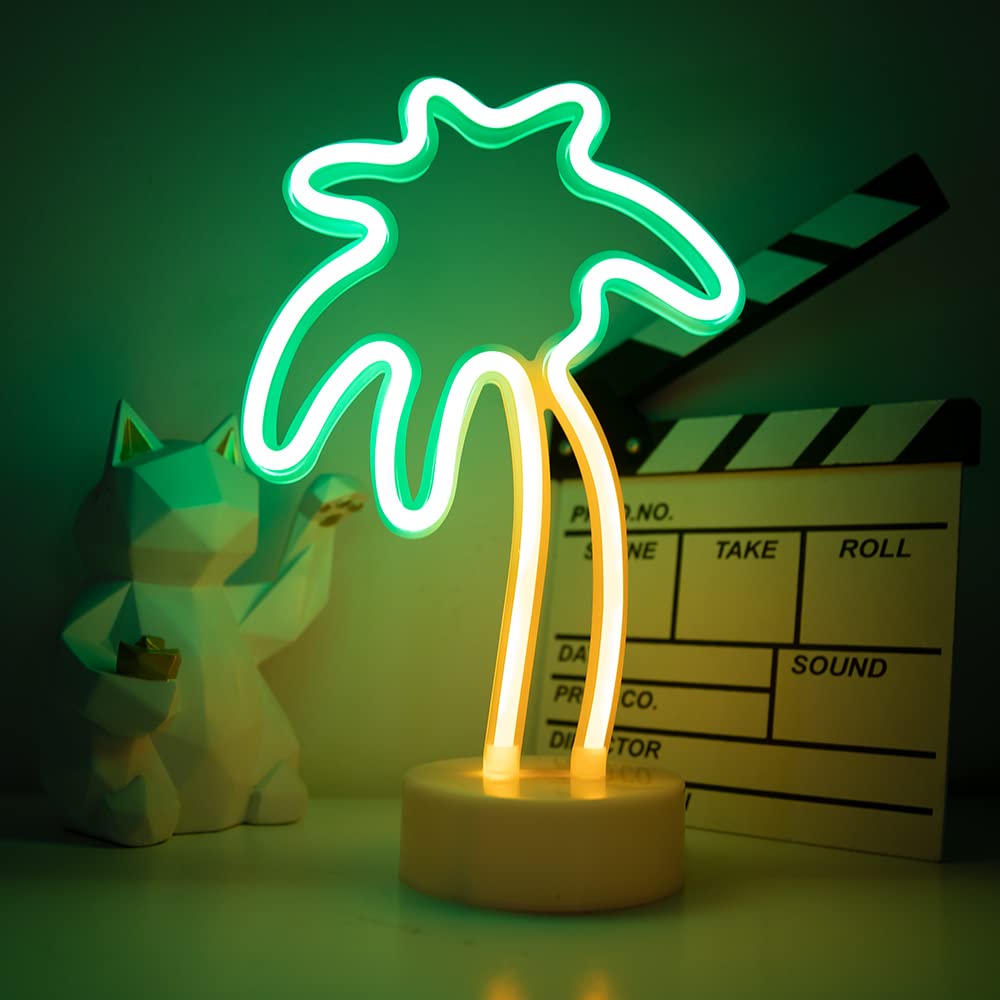Coconut Neon Sign Lamp-Tropical LED Wall Light for Gaming Rooms Parties Camping and Modern Home Decor