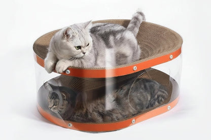 Double Layer Cat Scratching Board – 2-in-1 Cat Bed and Climbing Nest with Durable Scratch Surface for Indoor Pet Play and Rest