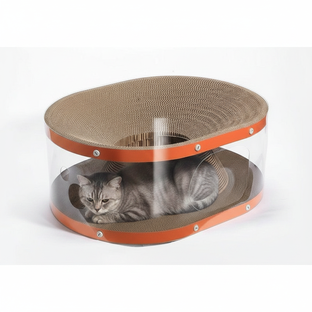 Double Layer Cat Scratching Board – 2-in-1 Cat Bed and Climbing Nest with Durable Scratch Surface for Indoor Pet Play and Rest
