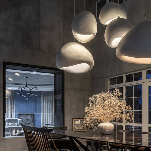 Japanese Wabi Sabi LED Chandelier-Modern Pendant Light for Dining Rooms Bedrooms and Designer Interior Decor