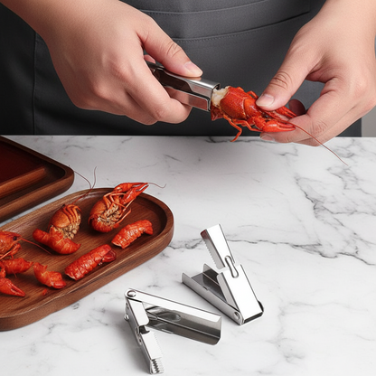 Stainless Steel Crawfish Peeler – Easy Seafood Shelling Tool for Crayfish, Lobster and Kitchen Food Preparation, Compact Cooking Gadget