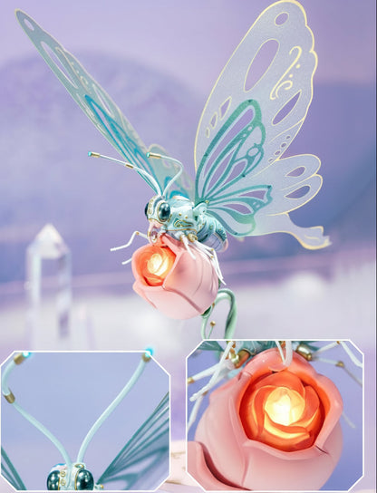 Mechanical Butterfly 3D Puzzle – DIY Wooden Model with Fluttering Wings and LED Lighting for Creative Collectors