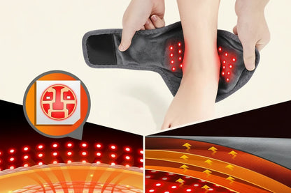 Red Light Ankle Therapy Brace – Rechargeable Infrared Recovery Wrap with Heat and Vibration Modes for Targeted Ankle Wellness and Comfort