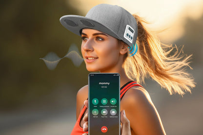 Bluetooth Music Hat with Headphones – Wireless Sports Baseball Cap with Dual Speakers, Microphone and Adjustable Fit for Running and Outdoor Activities
