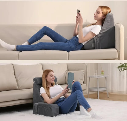 Extra Large Reading Pillow – Memory Foam Bed Rest Cushion with Arm Support for Reading, Gaming and Watching Television Comfort