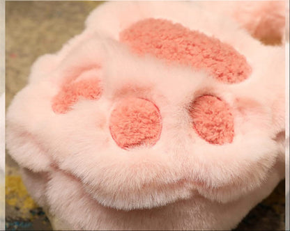 Kawaii Cat Paw Slippers – Fluffy Plush Winter House Shoes with Non Slip Sole for Cozy Indoor Comfort and Christmas Gifts