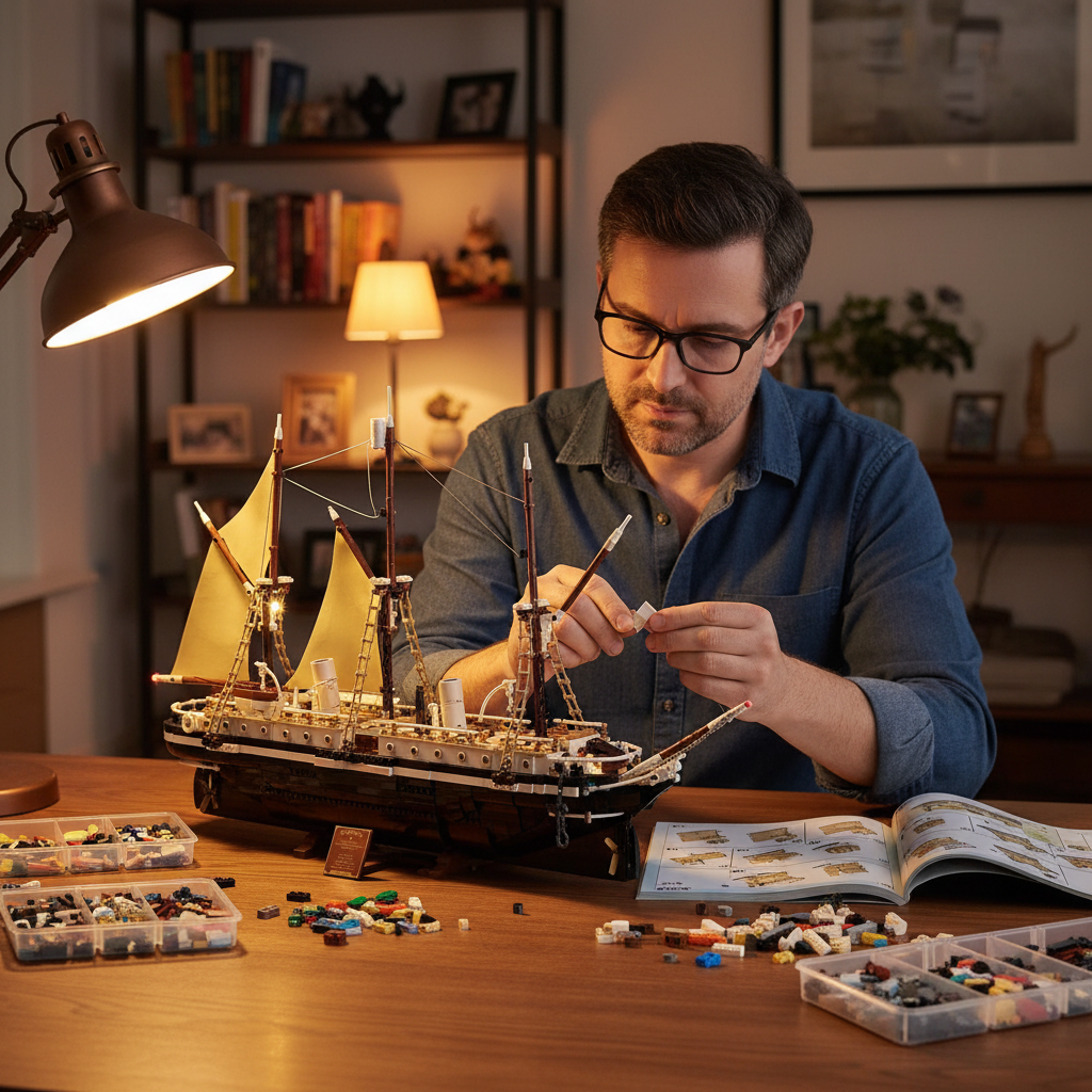 Endurance Explorer Ship Building Blocks - DIY Construction Model Toy for Creative Play and Display Collections