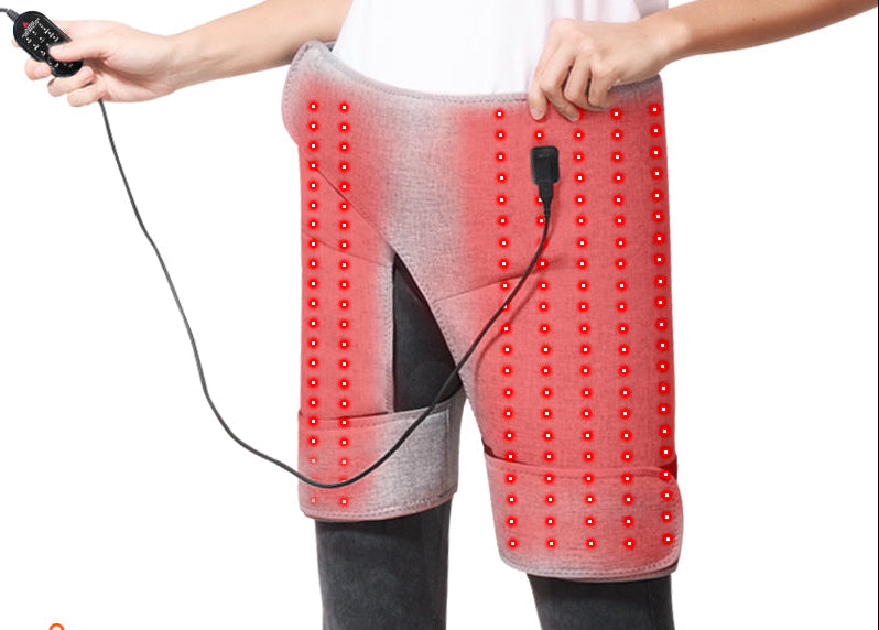 Red Light Heated Hip Support – Electric Vibration Massager for Thigh, Buttock and Muscle Relaxation with Comfortable Warmth for Home Recovery