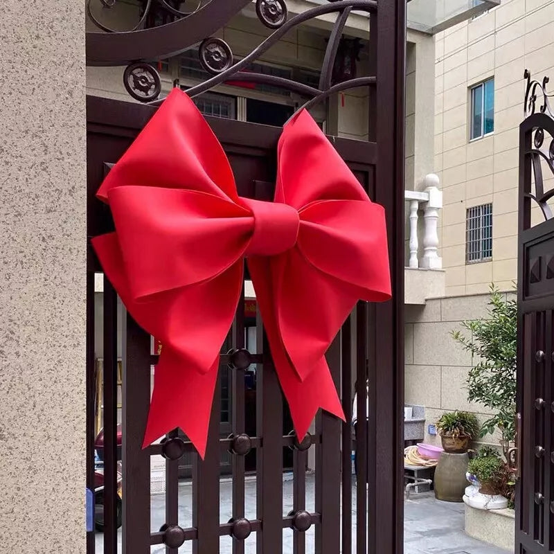 Giant Christmas Bow Kit – Oversized DIY Decoration for Trees, Front Doors, Weddings and Holiday Store Displays