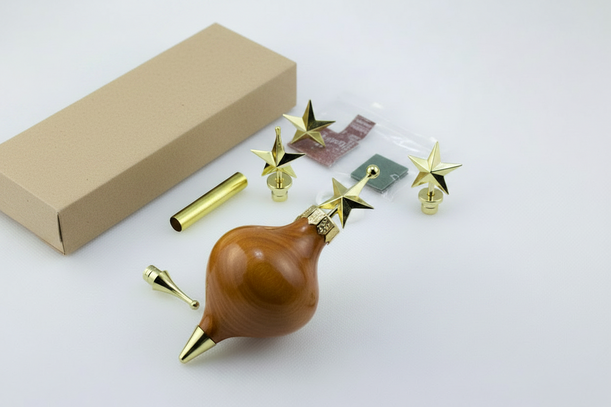 DIY Christmas Woodturning Ornament Kit – Wooden Tree Hanging Craft Set for Holiday Decorations, Handmade Gifts and Festive DIY