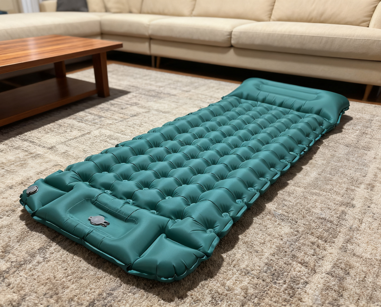 Thick Inflatable Camping Mattress – 10CM Winter-Insulated Sleeping Pad for Family Trips, Outdoor Adventures, Cozy Rest and Christmas Gift Giving